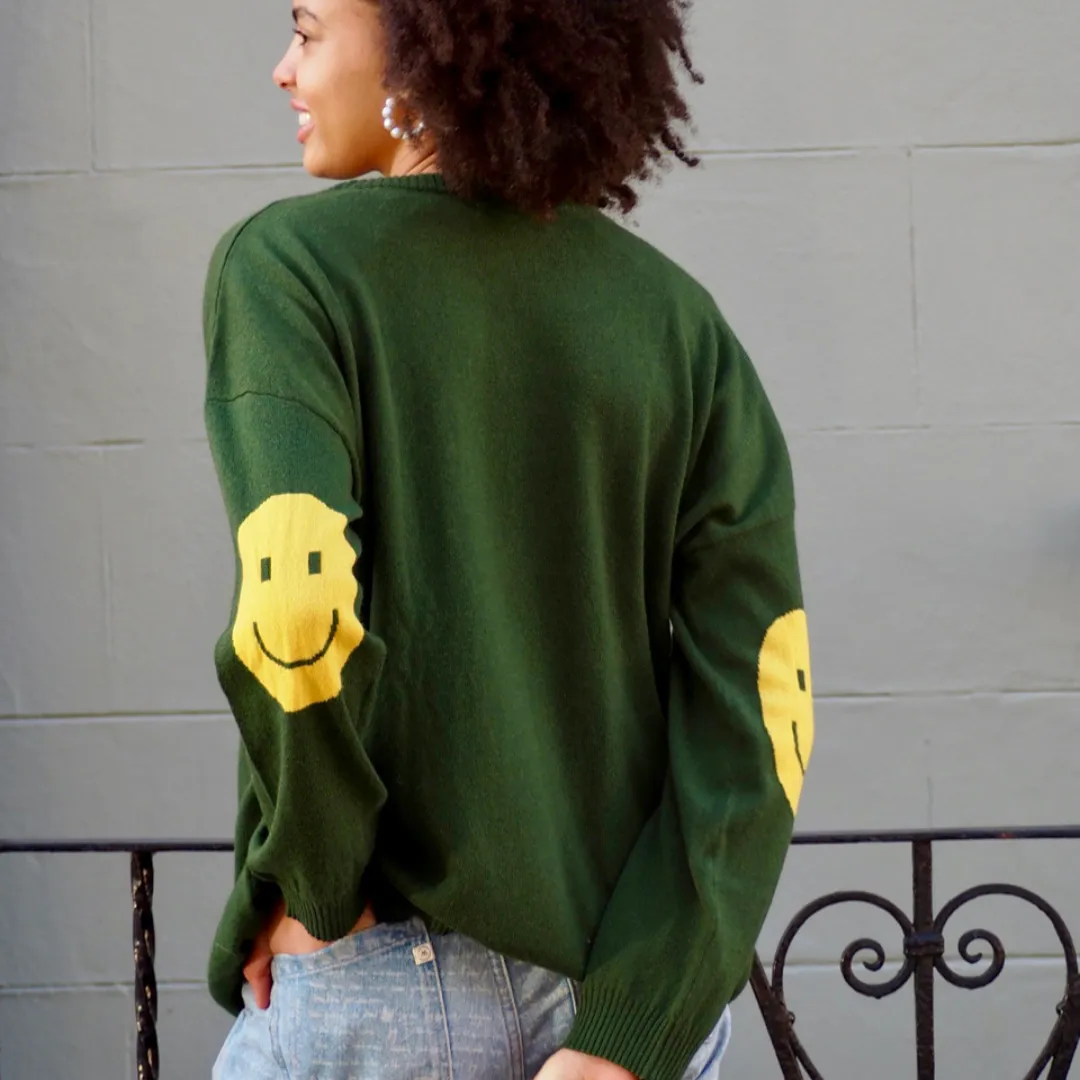 Smile Patch Cashmere Blend Sweater