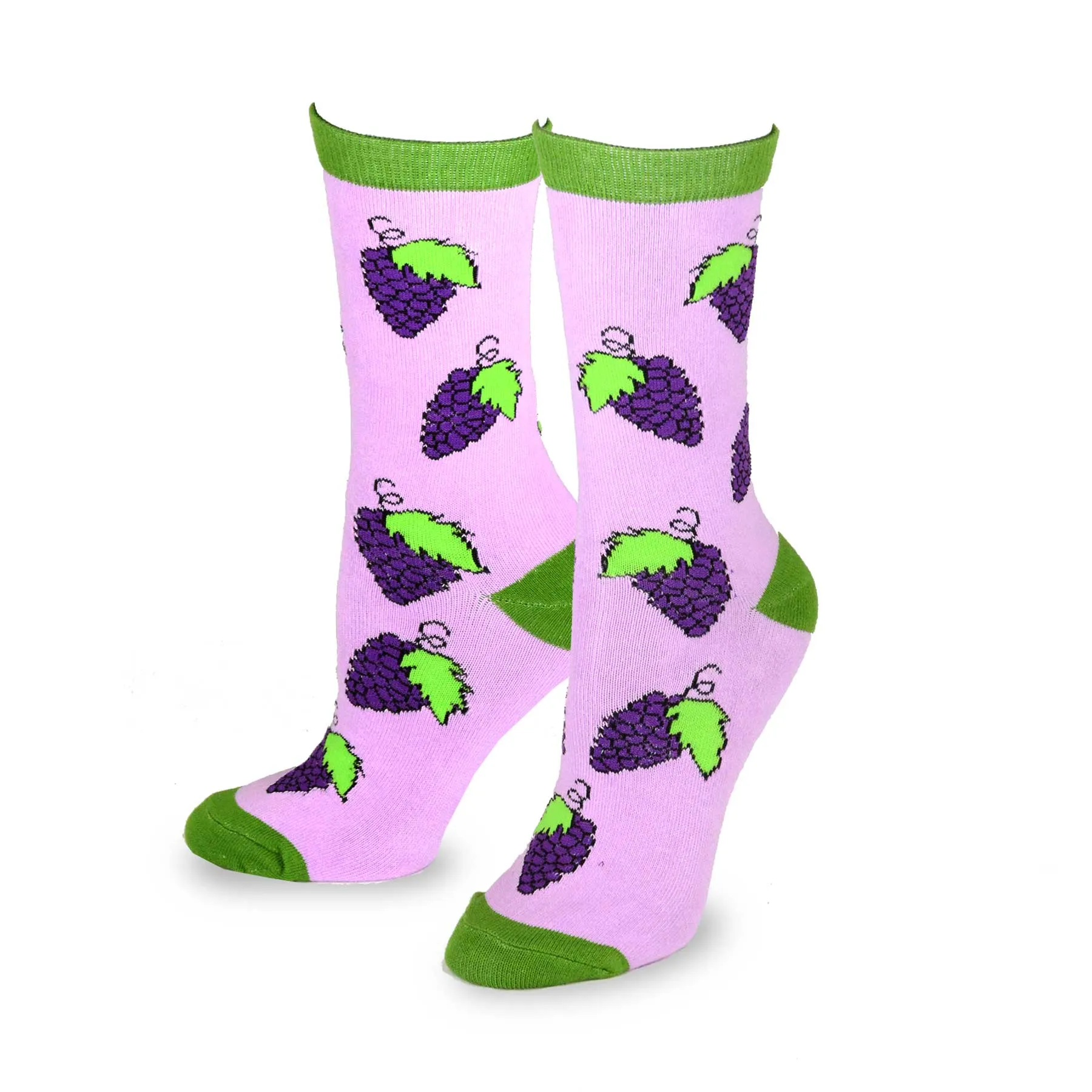 TeeHee Socks Women's Novelty Cotton Crew Fruits 4-Pack (11432)