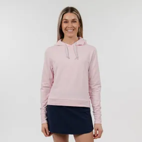 Tempo Performance Hoodie | Heather - Lotus Pink/White