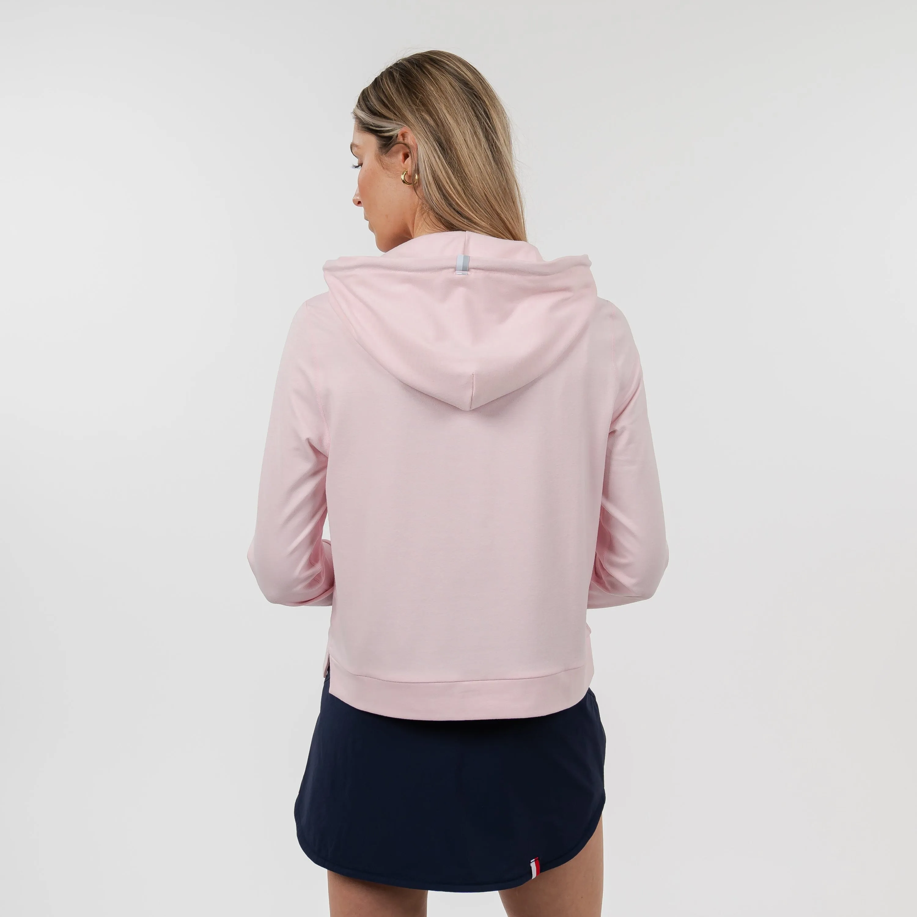 Tempo Performance Hoodie | Heather - Lotus Pink/White