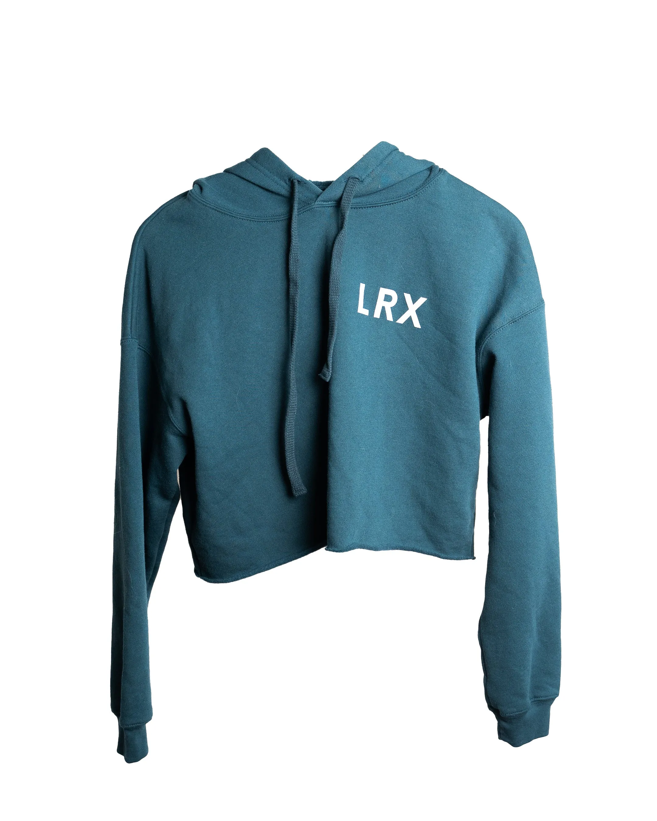 The Statement Crop Hoodie - Teal