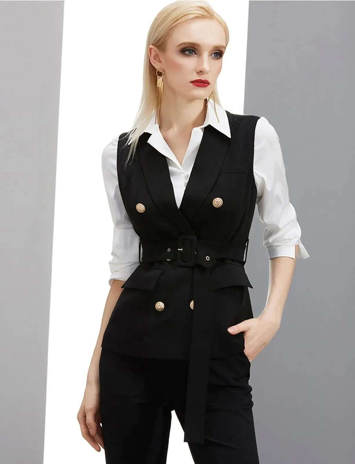 Three Piece Pantsuit Business Pant Suit