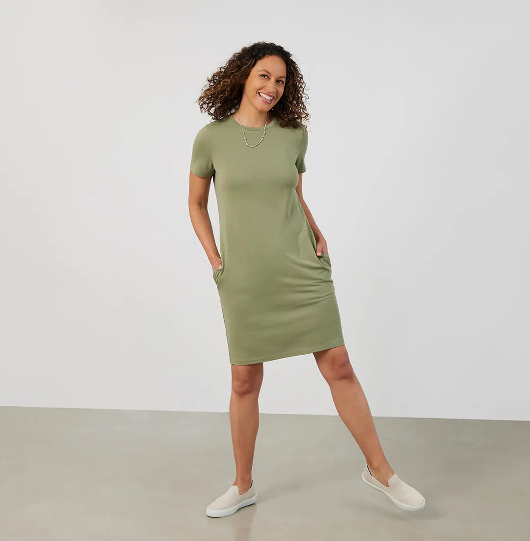 Threshold T-Shirt Dress Petite Fit - Sage Green