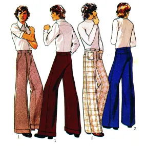 Vintage 1970s Sewing Pattern, Men’s Trousers - Waist: 30” (76cm)