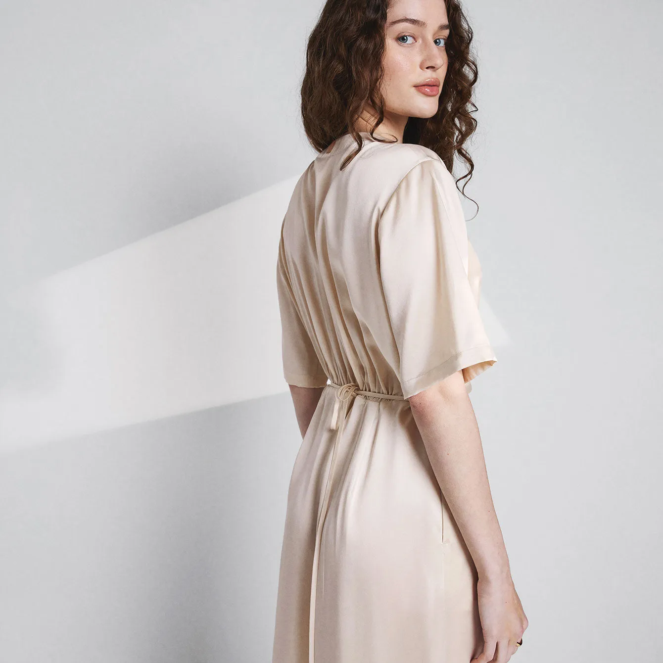 Washable Silk Wrap Dress