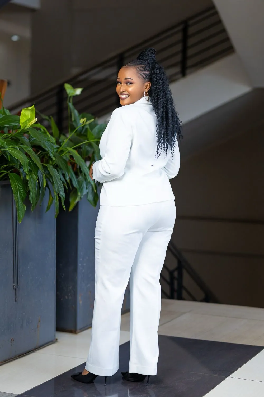 White trouser  suit