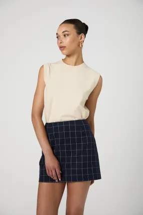 Window Pane Check Mini Skirt