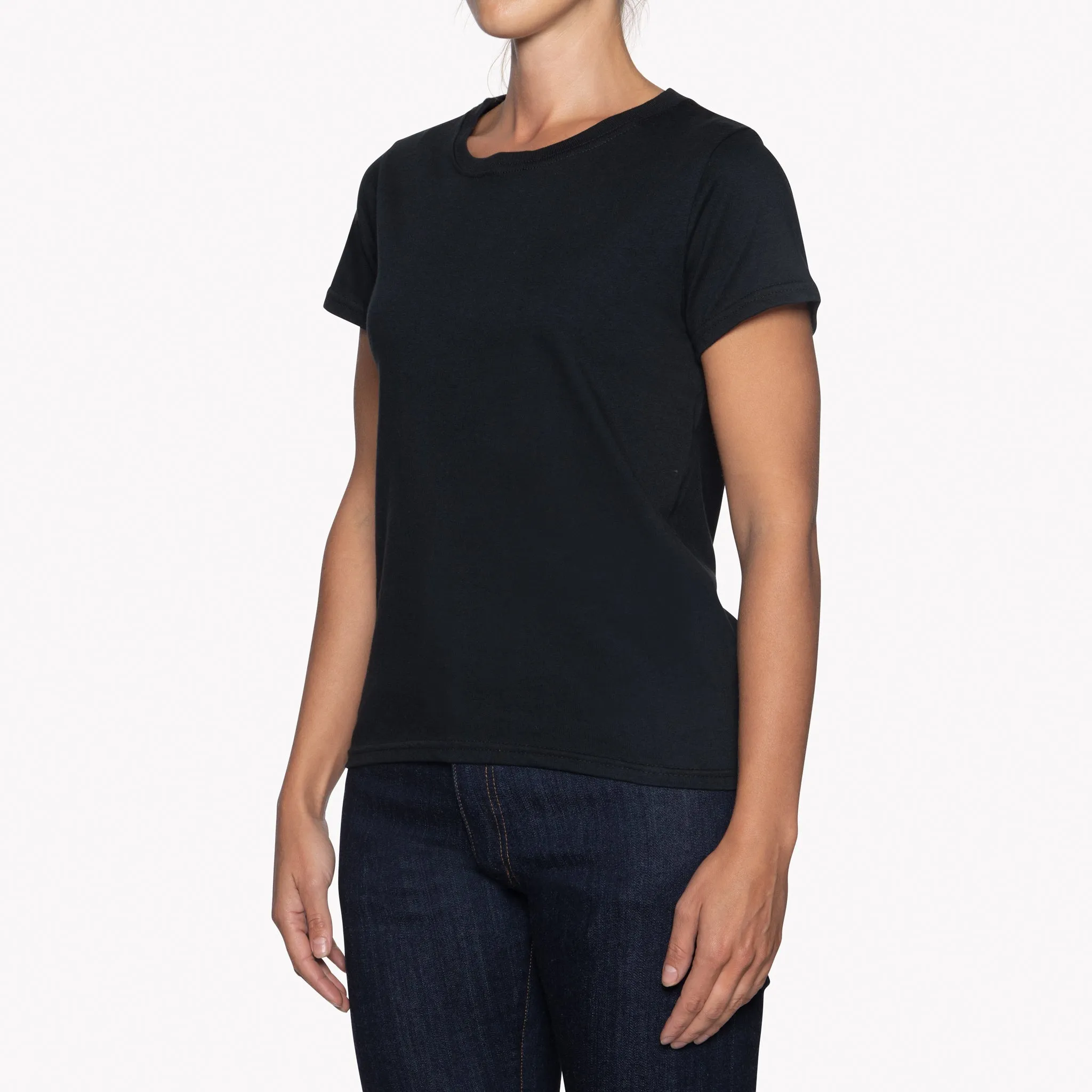 Women's - Circular Knit Ballet Tee - Double Ring-Spun Cotton - Black