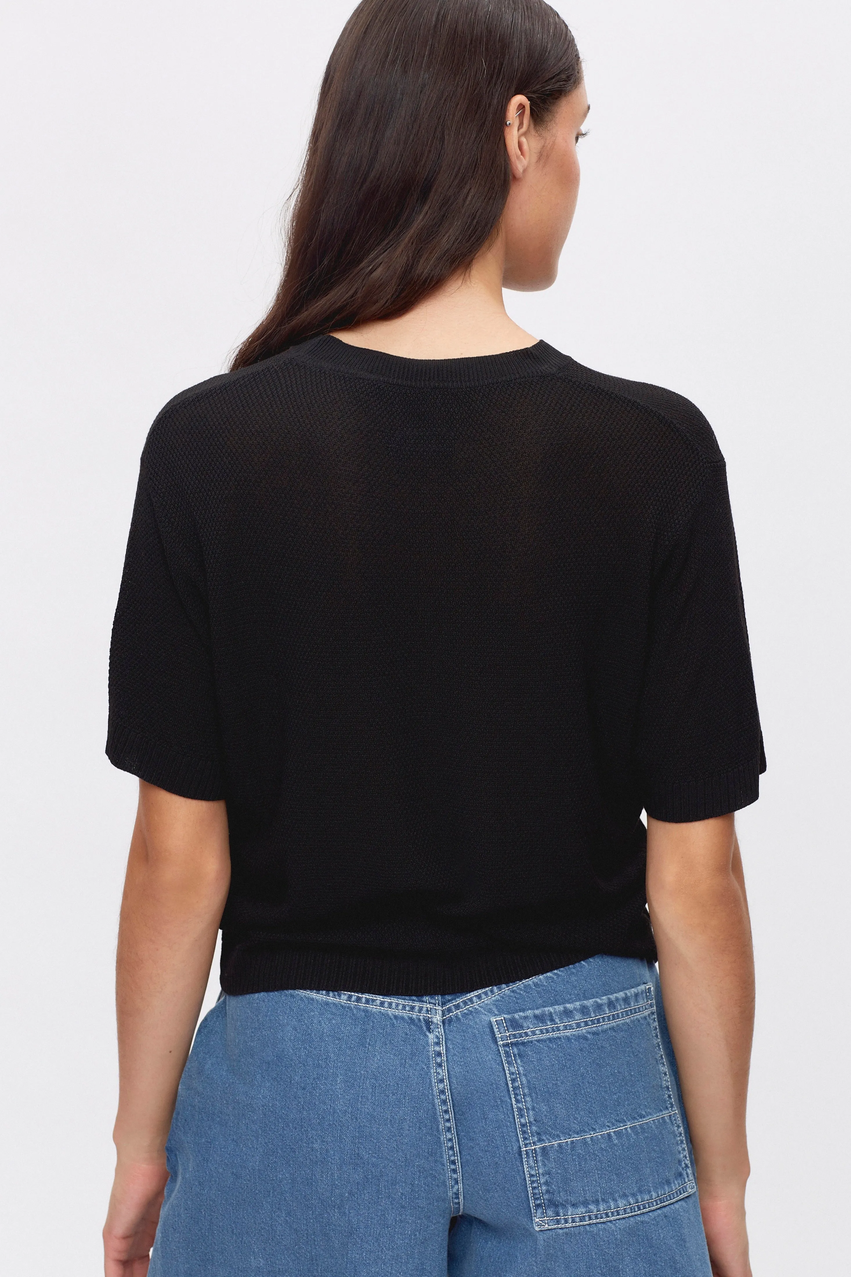 Women's Mesh Tee in Black