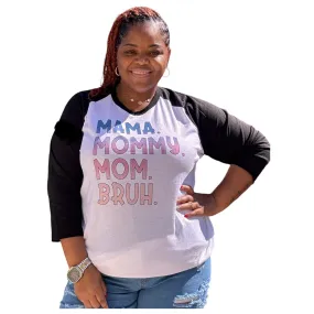 Women's Plus Size Baseball Mom or Bruh T-Shirt